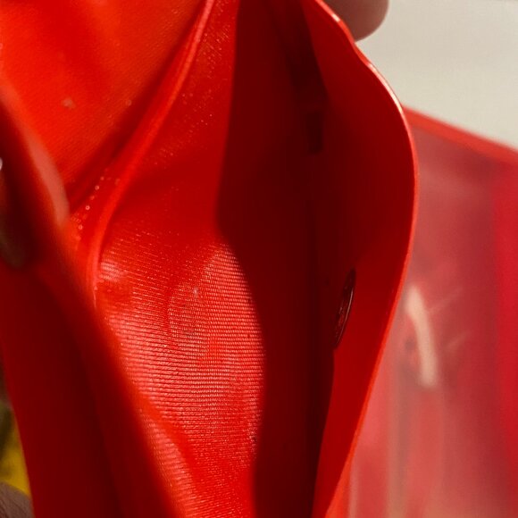 Vintage hello Kitty Wallet Red Vinyl Snap Close With Card Holder 1976 JAPAN - Picture 8 of 12